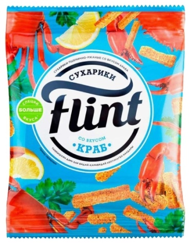 Сухарики Flint краб 100 г