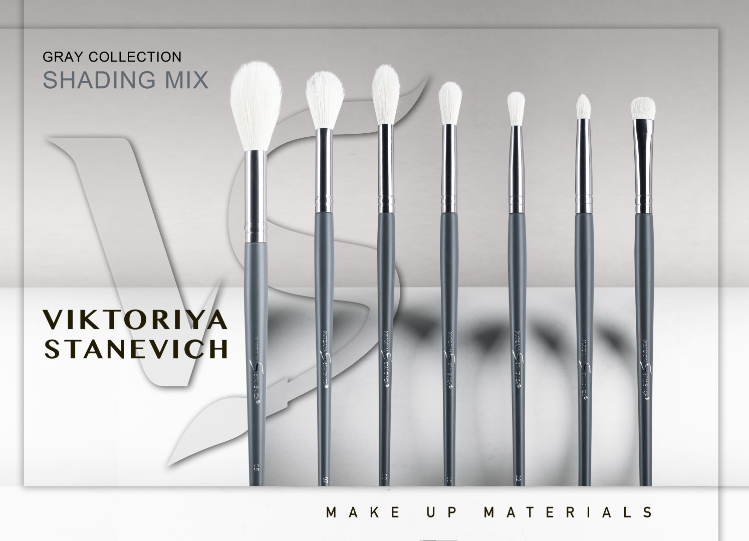 VIKTORIYA STANEVICH набор кистей для макияжа Grey collection Shading Mix 7 шт