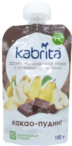 Детское пюре Kabrita банан, груша 100 г, с 9 месяцев