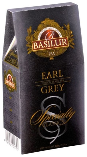 Чай Basilur Earl Grey черный листовой в коробке 100 г