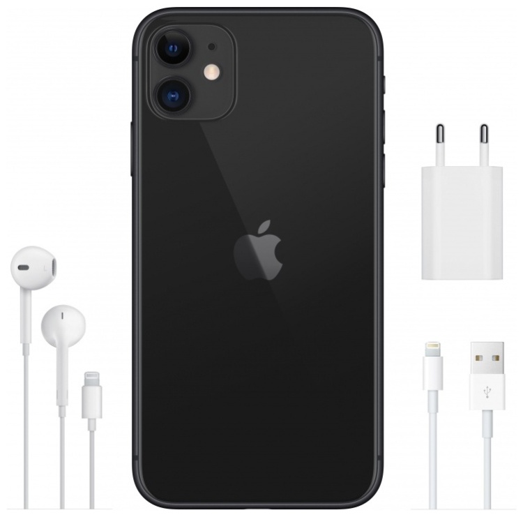 Купить Смартфон Apple iPhone 11 128Gb черный в Алматы – Магазин на Kaspi.kz
