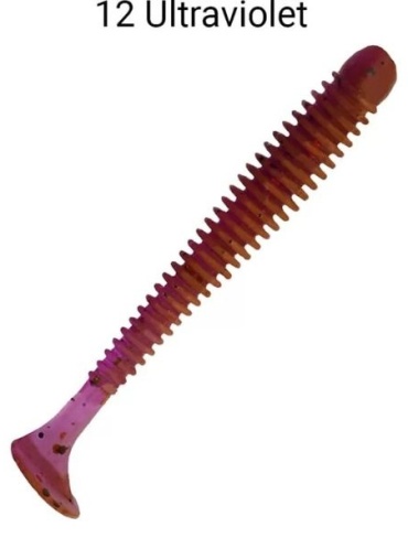 Мягкая приманка Crazy Fish Виброхвост Vibro Worm 65mm 81-65-12 (уп 8шт ) 8 шт 65 мм 12