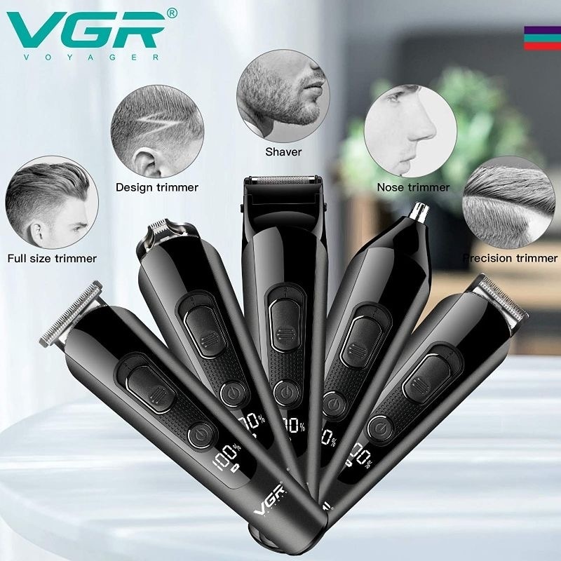 VGR Professional машинка для стрижки V175 черный, серый