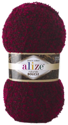 Моток Alize Naturale Boucle темно-красный 200 м 100 г