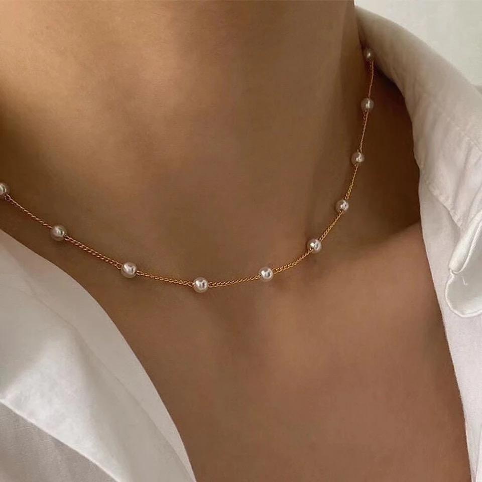 Чокер Fashion Jewelry длина 36 см бижутерный сплав бисер, пластик