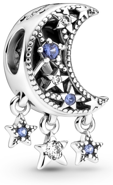 Шарм PANDORA «Звезда и полумесяц» 799643C01 вес 2.61 г серебро, цирконий