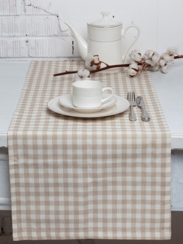 Дорожка на стол Maryam decor & textile Клетка  170x45 см, полиэстер, хлопок, 1 шт