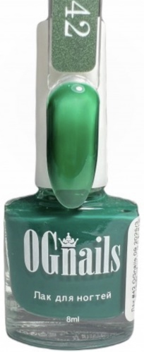 OG Nails лак Classic 42 зелёный 8 мл
