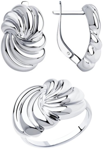 Diamant SET-94-110-00693-1_19.5 вес 10.5 г серебро, без вставок