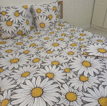 Комплект Туркменский текстиль Flowers 2-спальный хлопок, 2 наволочки: 65x65 см