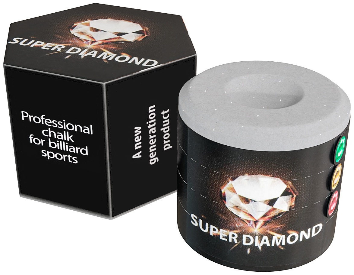 Мел SUPER DIAMOND круглый серый