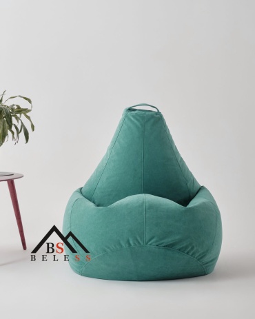 Кресло-мешок Beless XL/130X90LUX , чехол велюр, зеленый