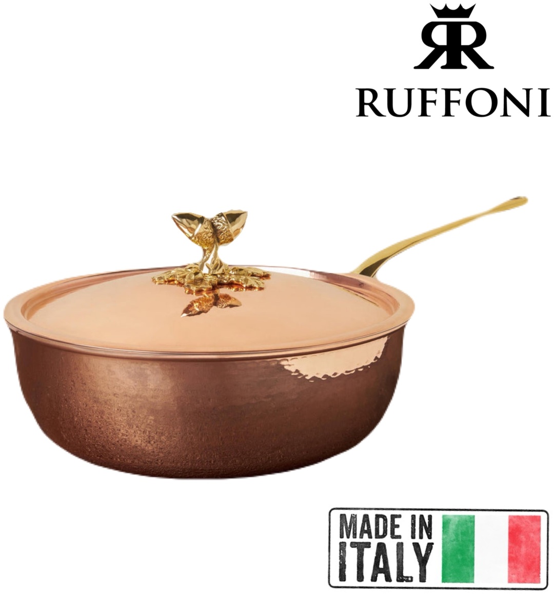 Сотейник 3.8 л, RUFFONI Italy Handcrafted Historia Hammered Copper медь