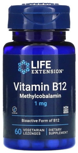 Life Extension витамин Vitamin B12 Methylcobalamin 1mg 60 пастилок