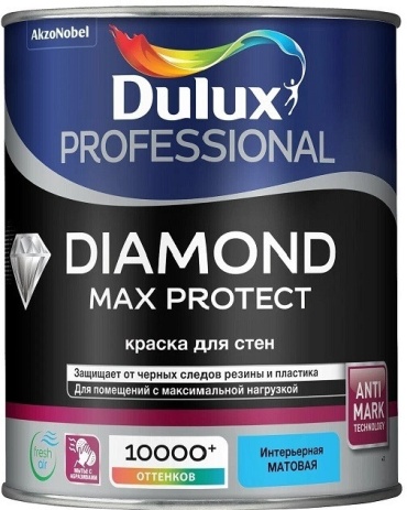 Dulux водно-дисперсионная Professional Diamond Max Protect BС 0.9 л, бесцветный