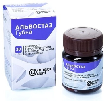 ОМЕГА ЛИДЕР губка Альвостаз кровоостанавливающий