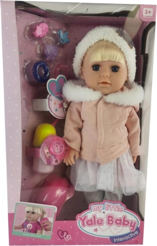 Кукла-модель Yale Baby Кукла в белой шапке 39 см