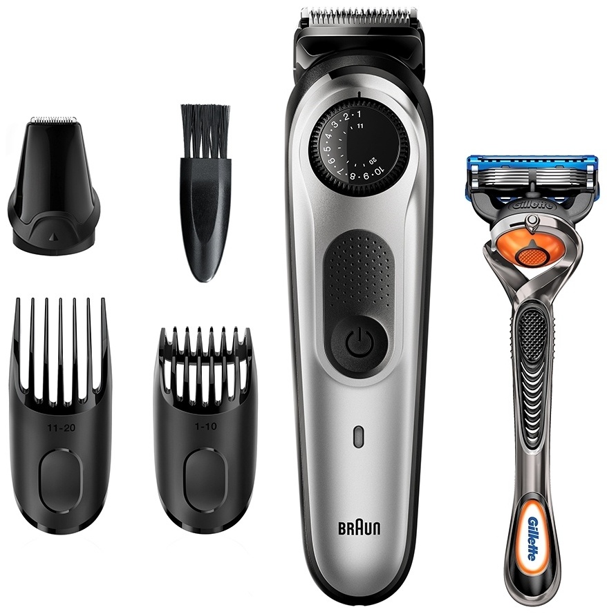 Купить Триммер для бороды и усов Braun BT5260, 3 насадки и бритва ...