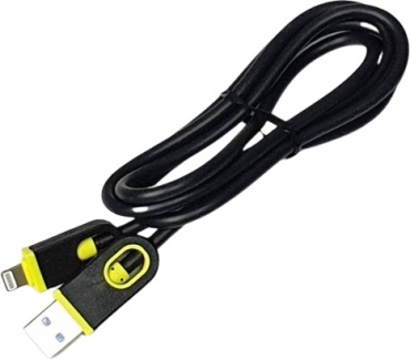 Кабель Union USB 2.0 (M), Lightning (M), 1 м, U183779923765 черный
