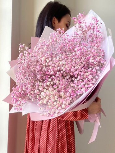 Obuket Flowers моно-букет в оформлении гипсофила 15 шт 60 см