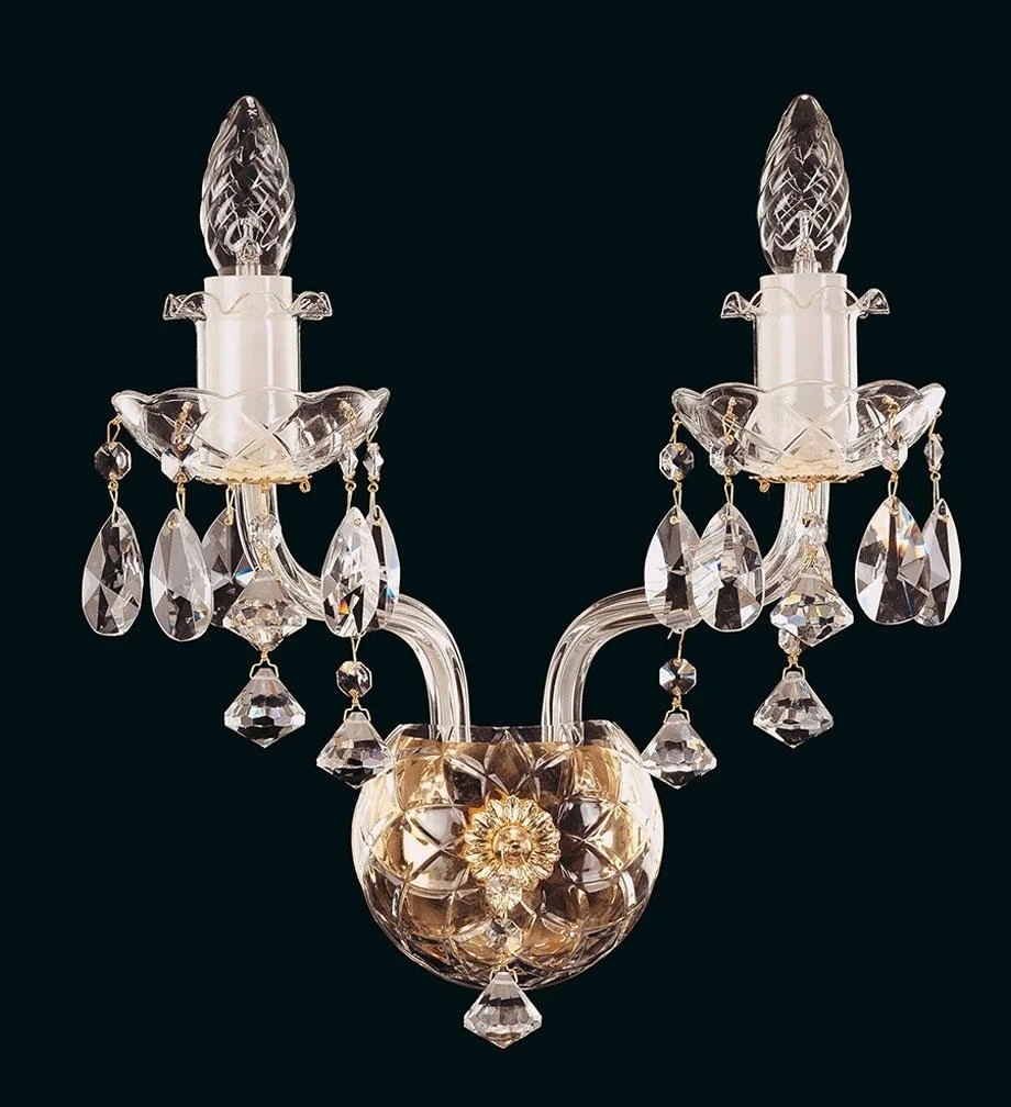 Бра настенный Crystalite Bohemia Е14, золотистый