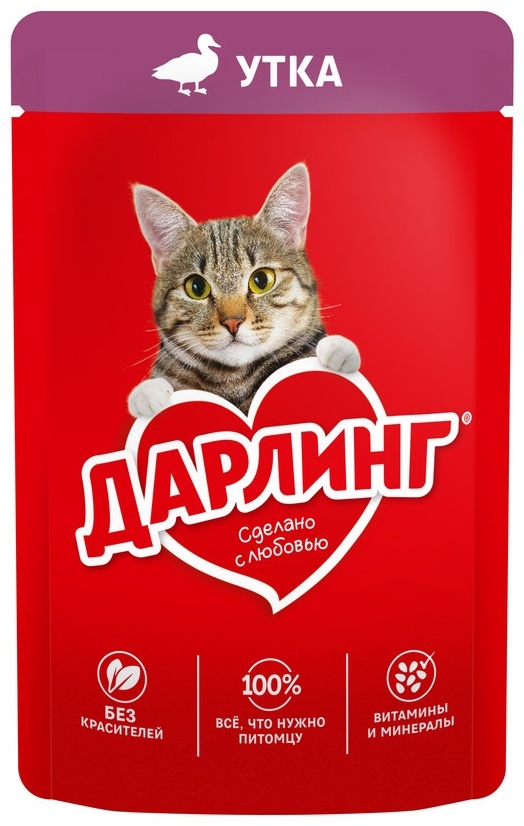 Корм Darling кусочки в соусе утка 75 г 1 шт