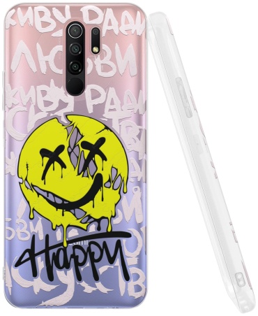 Чехол Mcover для Xiaomi Redmi 9 прозрачный