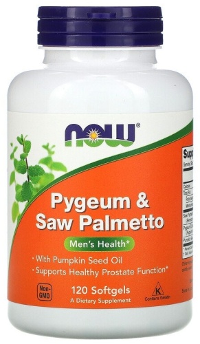 NOW БАД Pygeum & Saw Palmetto 120 капсул