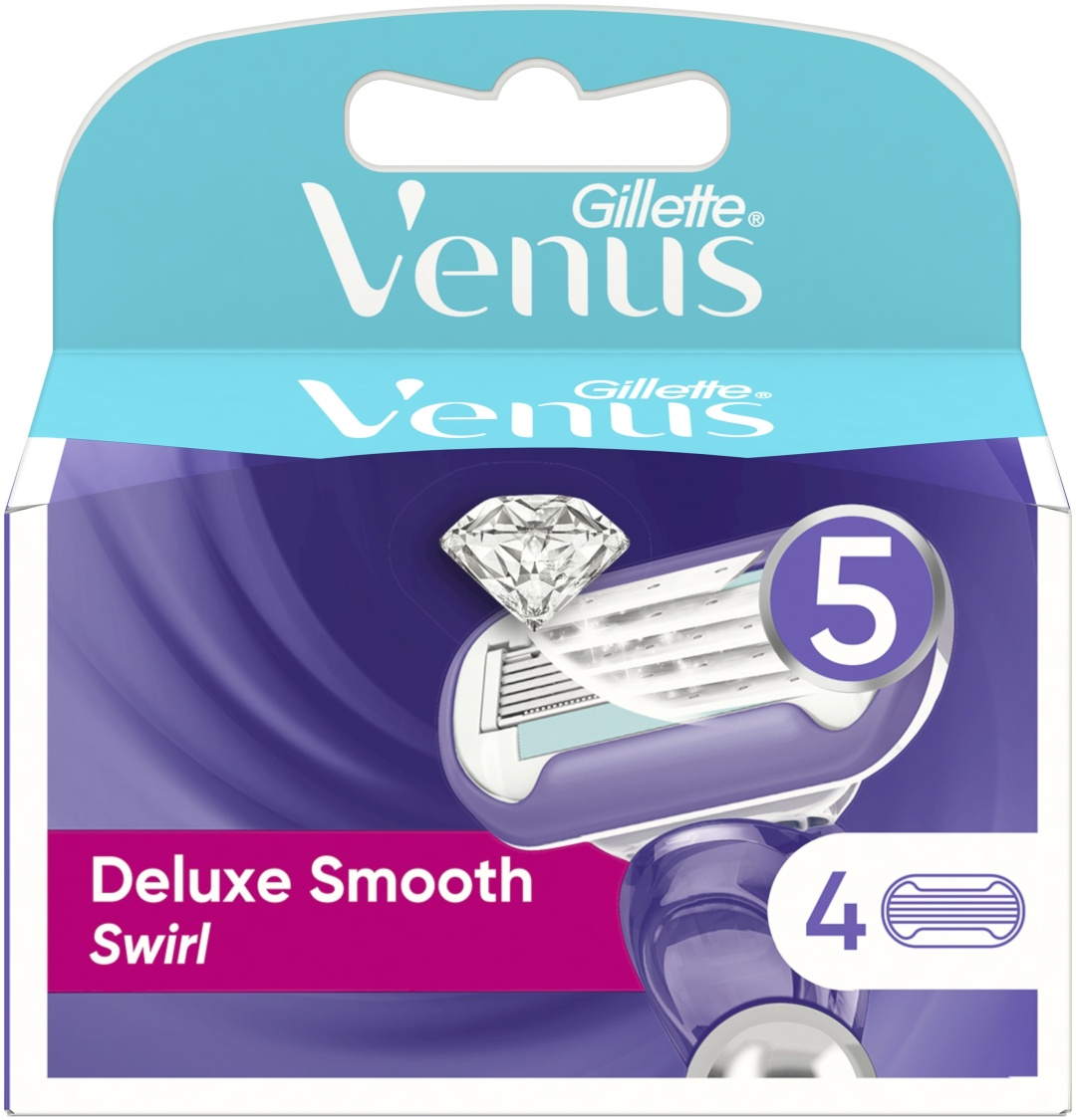 Gillette Deluxe Smooth Swirl сменные кассеты 4 шт
