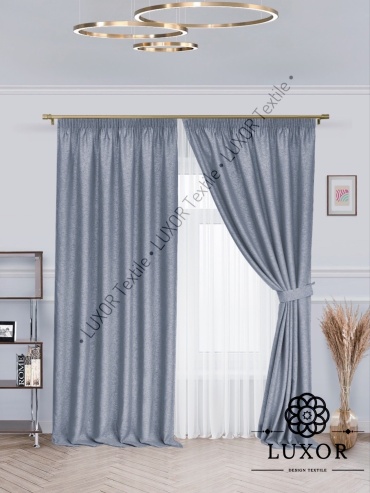 Комплект LUXOR Textile 250x300 см 2 шт, лен, блэкаут, серый
