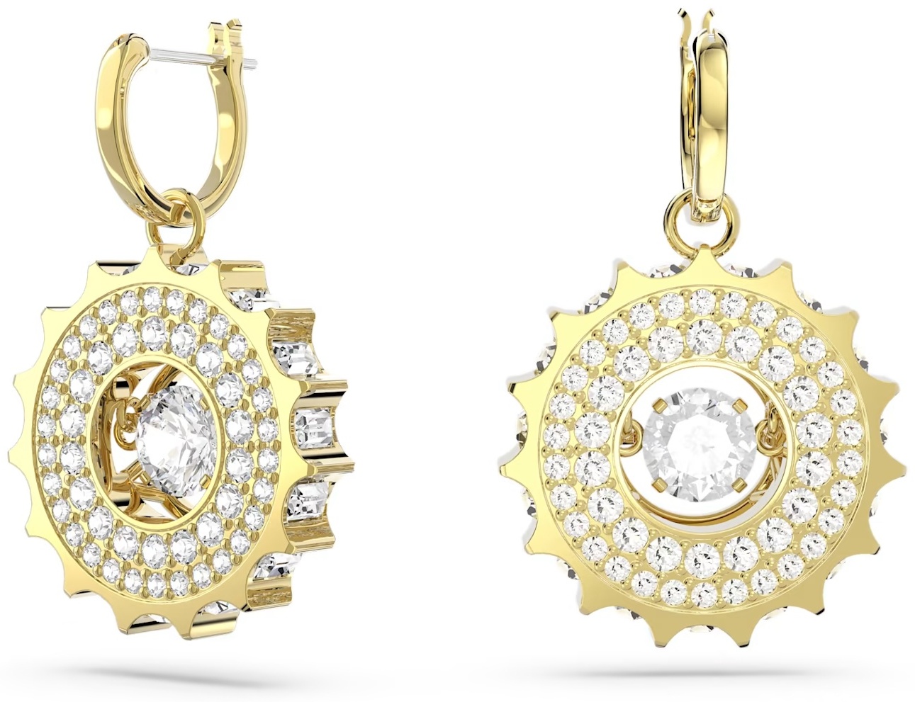 Серьги Swarovski ювелирный сплав, кристаллы Swarovski