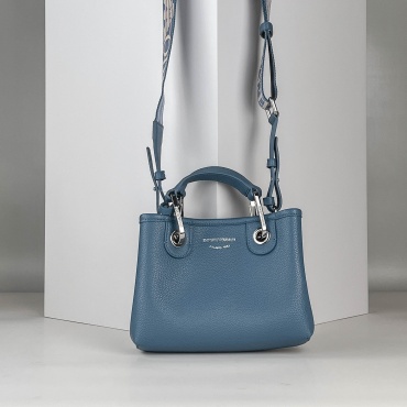 Мини-сумка Emporio Armani экокожа синий