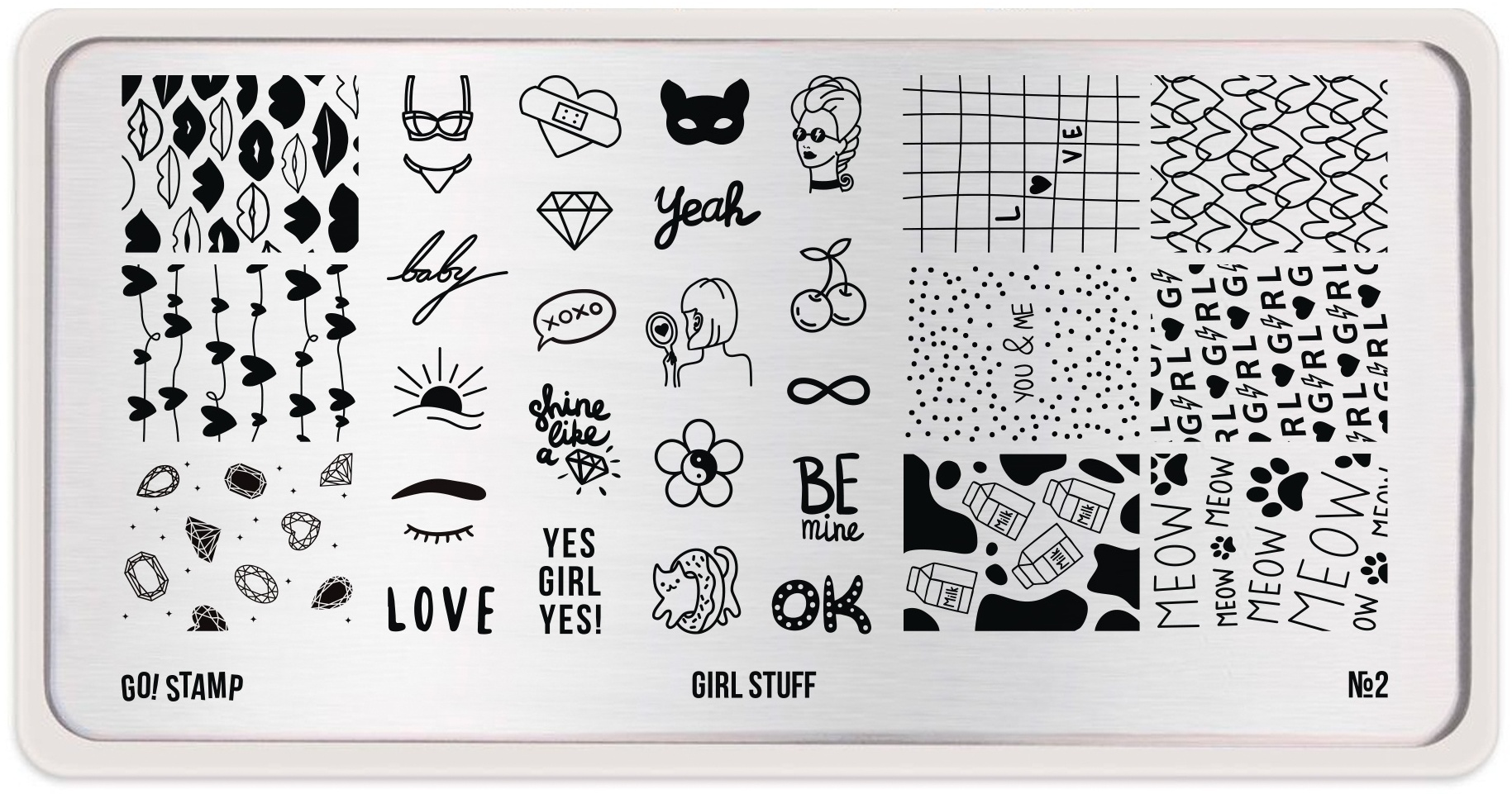 Go stamp. Стемпинг go stamp girl stuff пластина.