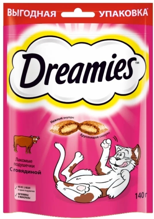 Купить Лакомство Dreamies подушечки говядина 140 г 1 шт в Алматы ...