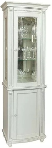 Распашной шкаф Пинскдрев Валенсия П 244.14.1, 70x226х48 см, белый, серый