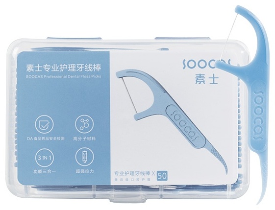 Зубная нить Xiaomi Soocas Dental Floss Pick флоссер 50 м
