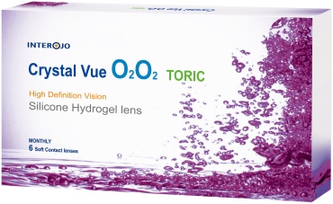 Контактные линзы Interojo Crystal Vue O2O2 TORIC-8.50 -1.25 180 -8.50 кривизна 8.6 на месяц 6 шт