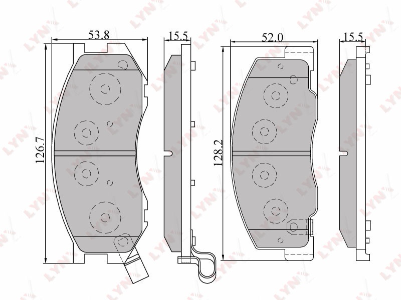 Колодки LYNXauto передние BD7515 4 шт