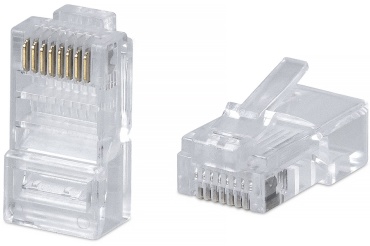 Коннектор RJ45 8Р8С 5е UTP, 100 шт