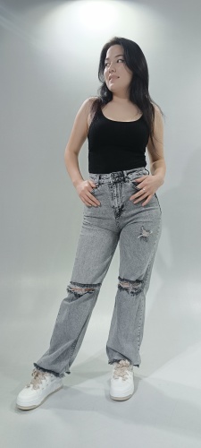 Джинсы прямые JEANS-OFF-KA серый