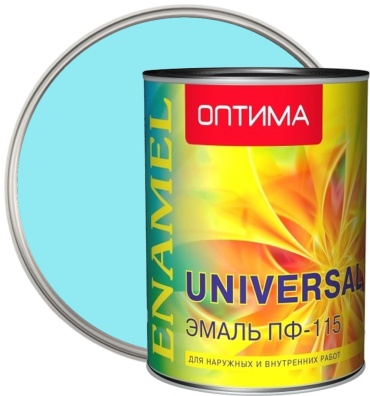 Оптима эмаль глянцевая Universal ПФ-115 2.7 кг, тон светло-голубой