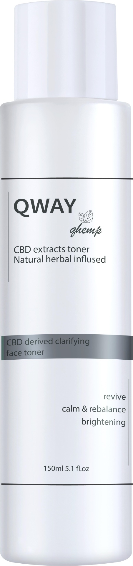 QWay тоник Qhemp Cbd Extracts Toner Natural Herbal Infused 150 мл