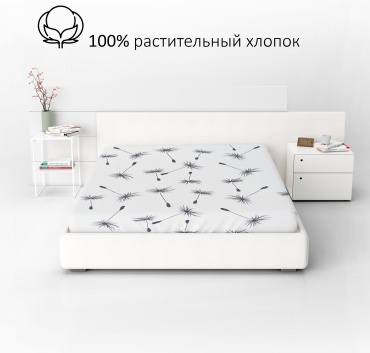 Простыня DOMTEKC Fiori  200x200, ранфорс