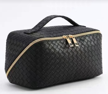 Косметичка искусственная кожа черный 12X23 см