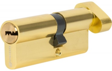 Цилиндр Standers TTAL1-3545NBGD, 35x45 мм, ключ/вертушка, цвет латунь