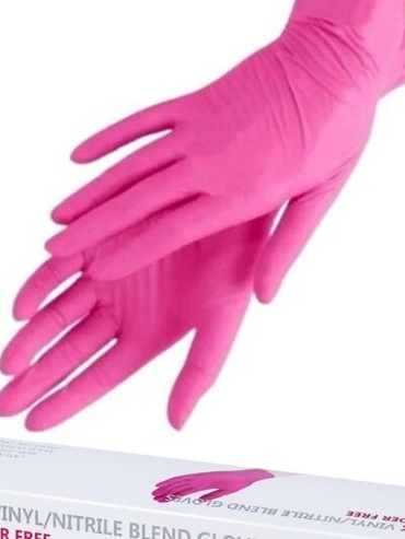 Wally Plastic перчатки 482895 розовый 100 шт
