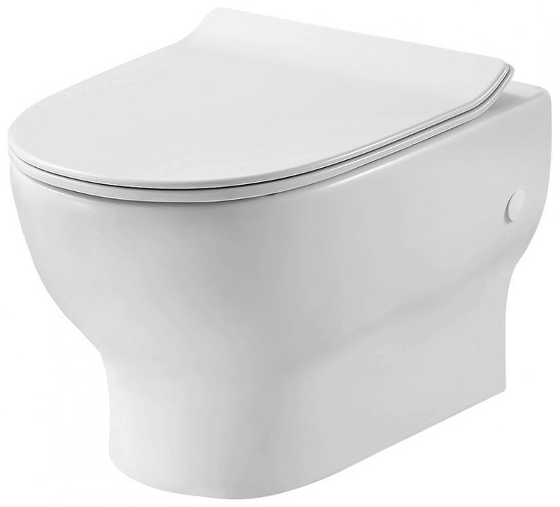 BR1100R Подвесной унитаз (с креплениями) нано белый HDC639WH комплект - артикул K0000037033