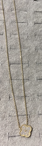 Колье Italian Gold Италия длина 50 см вес 4.2 г золото, фианит, нанокристалл