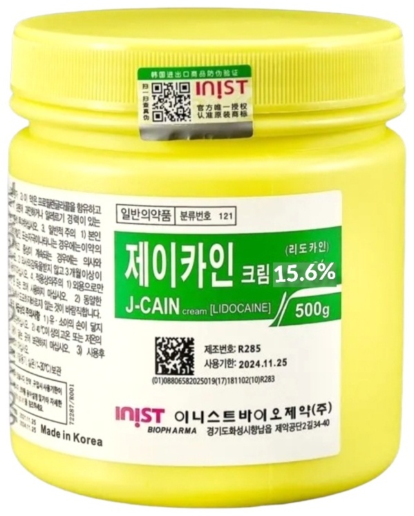J-cain Крем анестезирующий 15,6% 500 г