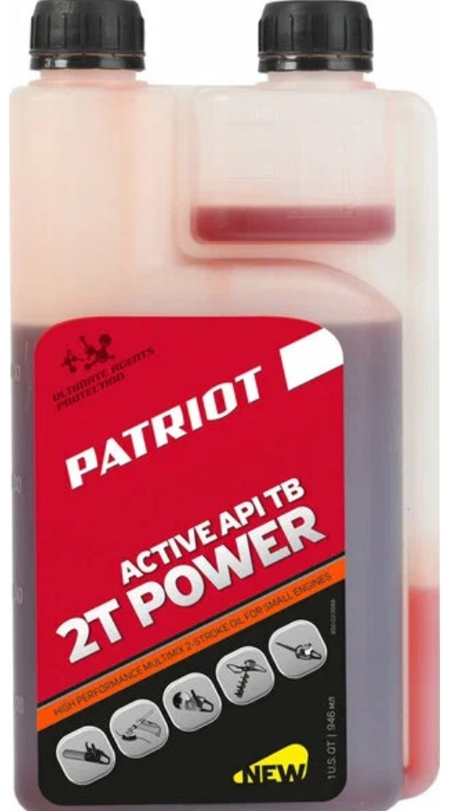 Масло для садовой техники Patriot минеральное POWER ACTIVE 2T 946 мл